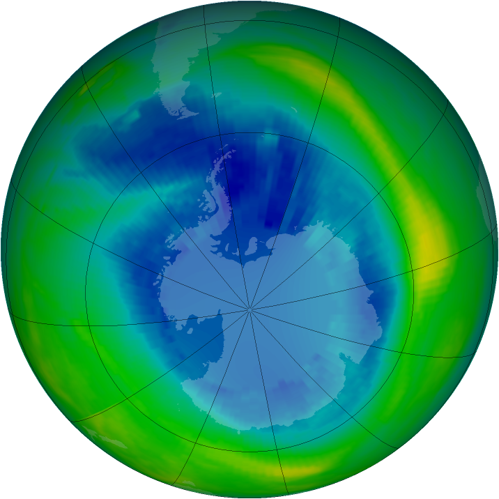 Ozone Map 1991-08-31